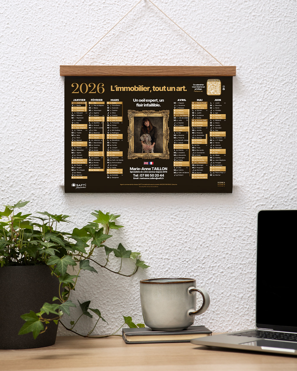 Création d'un calendrier pour une agente immobilière