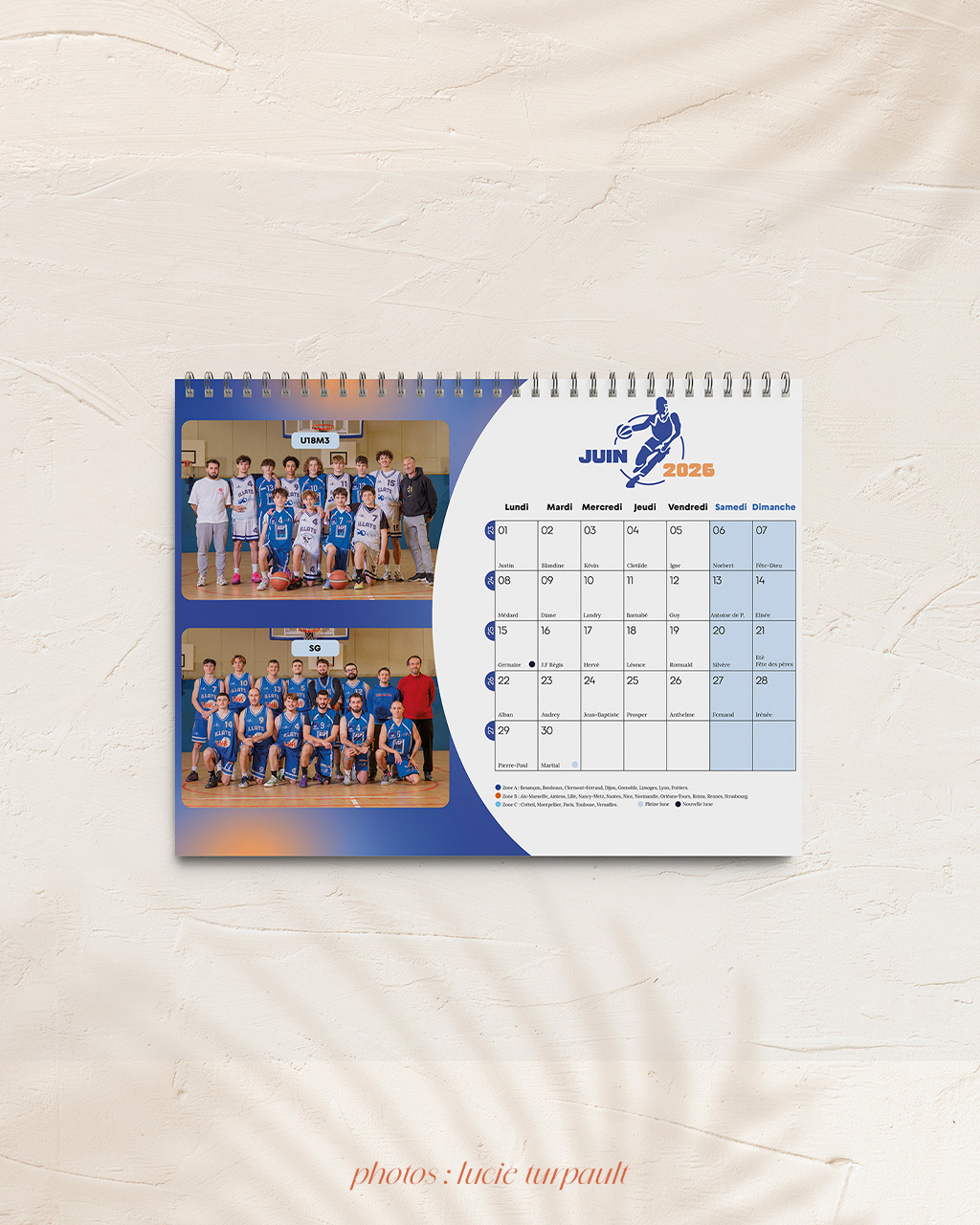 Création d'un calendrier pour un club de basket