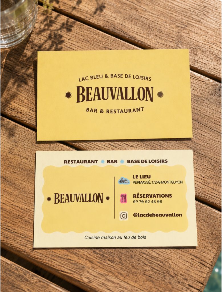 Cartes de visite Lac de Beauvallon